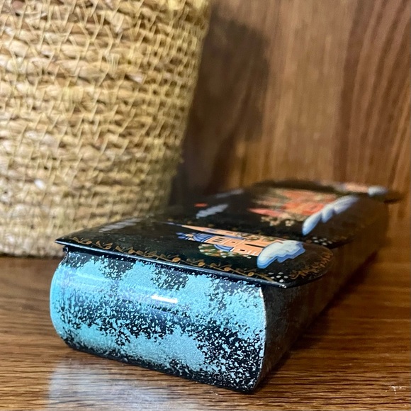 Hand Crafted Other - Hand Crafted Vintage Russian USSR Hand Painted Lacquer Hinged Box